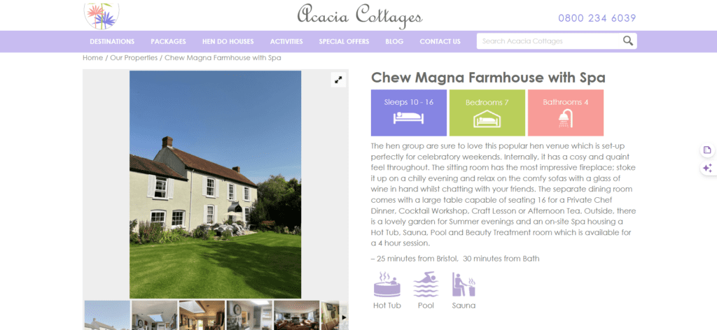 Chew Magna Farmhouse with Spa 
